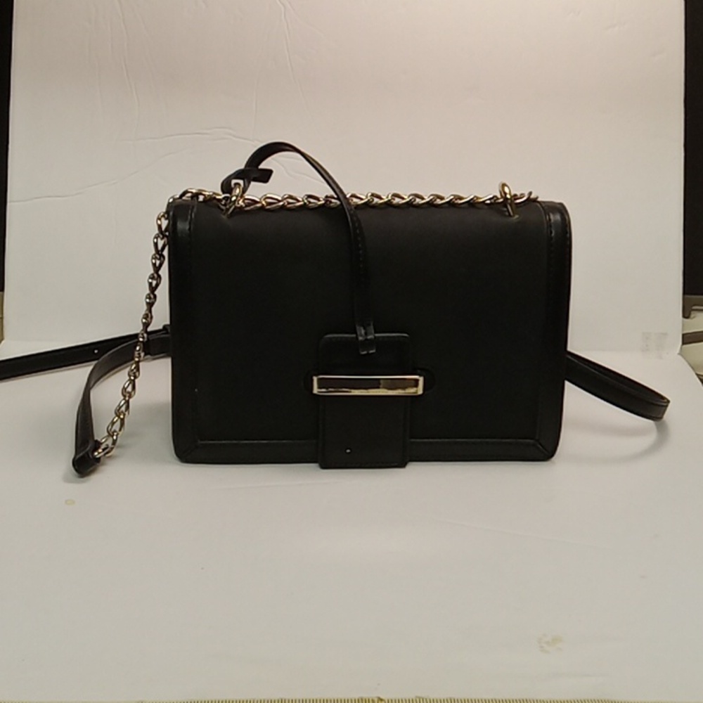 Who What Wear Crossbody small purse black and gold